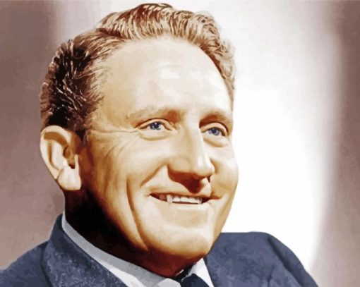 The Actor Spencer Tracy paint by number