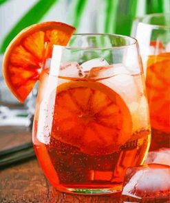 Aperol Spritz With Orange paint by number