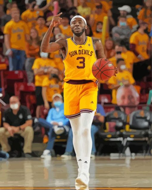 Arizona State Sun Devils Basketball Team Player paint by number