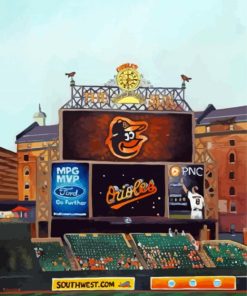 Baltimore Orioles Stadium paint by number