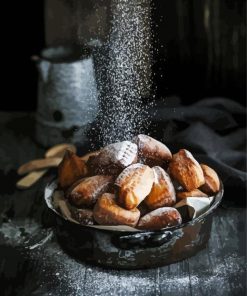 Beignet With Powdered Suger paint by number