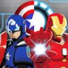 Captain America And Iron Man Heroes paint by number