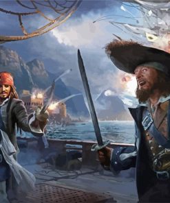 Captain Barbossa And Jack paint by number