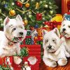 Christmas Westies Terrier paint by number