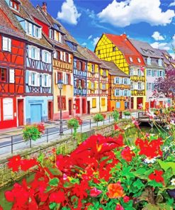 Colmar French Village paint by number