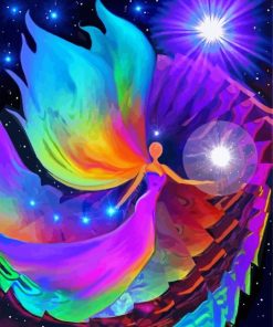 Colorful Spiritual Angel paint by number