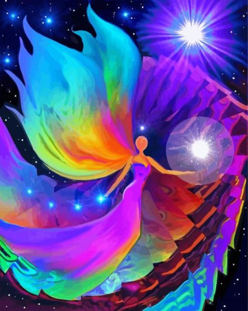 Colorful Spiritual Angel paint by number