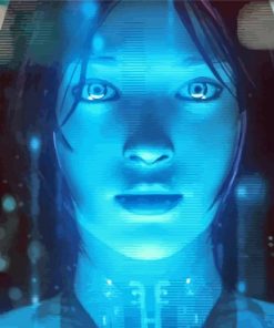 Cortana Halo paint by number