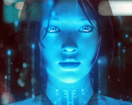 Cortana Halo paint by number