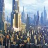 Coruscant Star Wars City paint by number