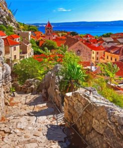 Croatia Omis Town paint by number