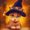 Cute Wizard Cat paint by number