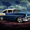 Dark Blue 1956 Chevrolet Car paint by number