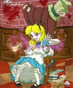 Dark Disney Alice In Wonderland paint by number