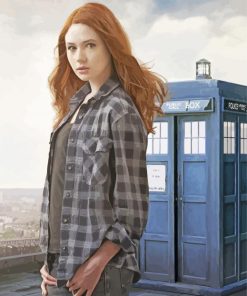 Doctor Who Character Amy Pond paint by number