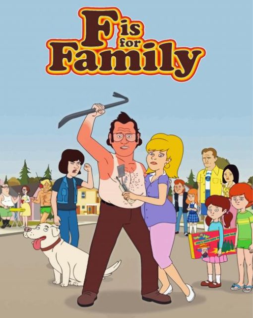 F Is For Family Animation Poster paint by number