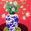 Flannel Flowers In Chinese Vase paint by number