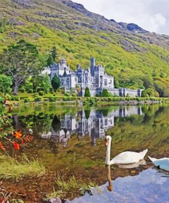 Galway Ireland Kylemore Abbey paint by number