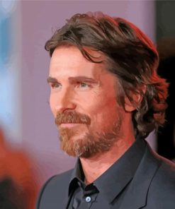 The Handsome Actor Christian Bale paint by number