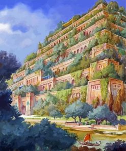 Hanging Gardens Of Babylon paint by number