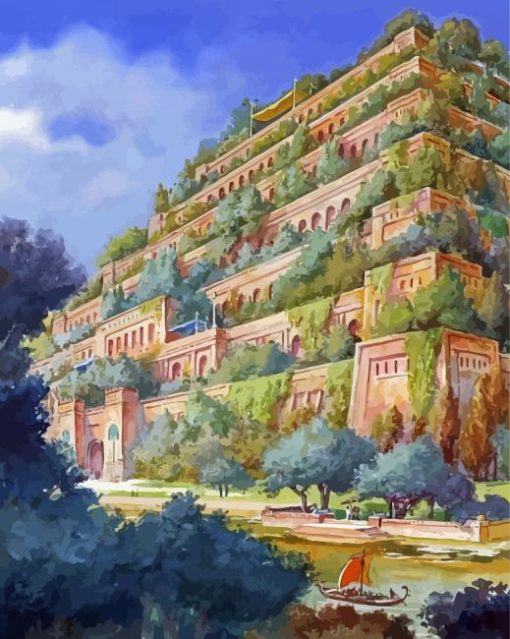 Hanging Gardens Of Babylon paint by number