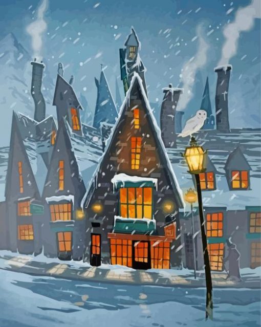 Harry Potter Hogsmeade Art paint by number