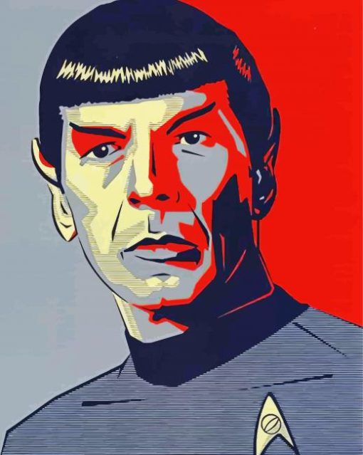 Spock Vulcano Star Trek paint by number