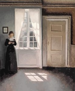 Interior From Strandgade By Vilhelm Hammershoi paint by number