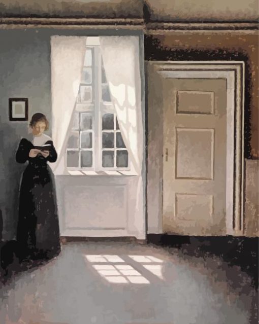 Interior From Strandgade By Vilhelm Hammershoi paint by number