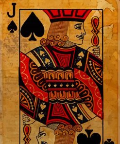 Jack Of Spades Playing Card paint by number