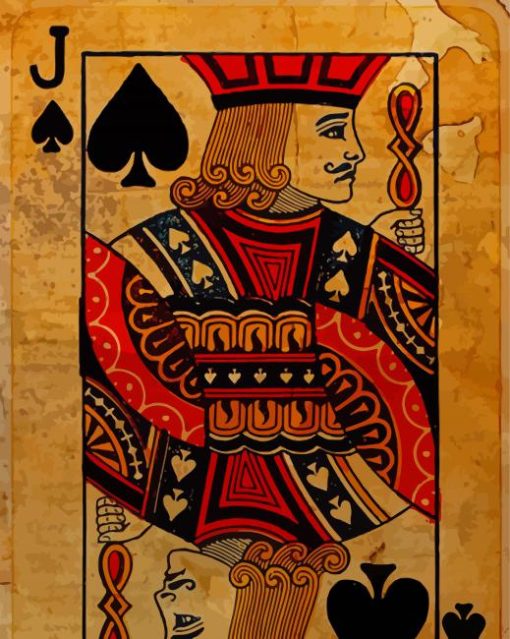 Jack Of Spades Playing Card paint by number