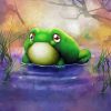 Marsh Frog Cartoon paint by number