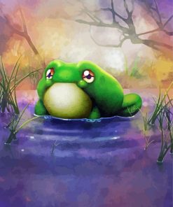 Marsh Frog Cartoon paint by number