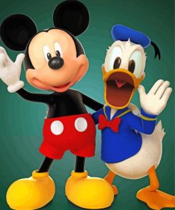 Mickey And Duck paint by number