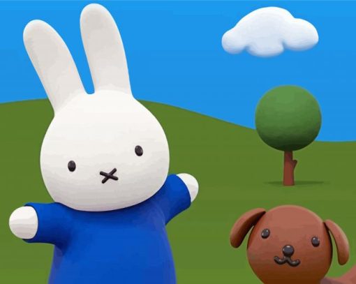 Miffy And The Dog paint by number