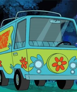 Mystery Machine Van paint by number