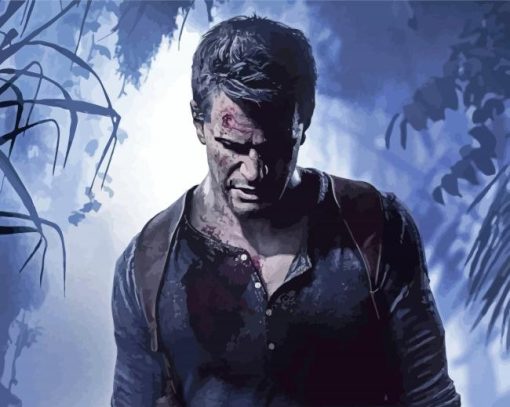 Nathan Drake Uncharted Game paint by number