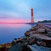 New Jersey Beach Lighthouse paint by number