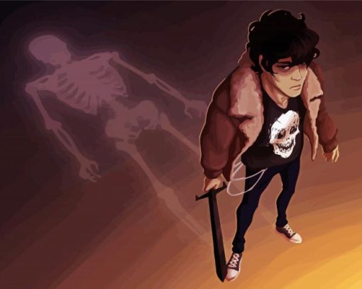 Nico Di Angelo And Skeleton Shadow paint by number