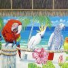 Ocean Paradise Parrots paint by number