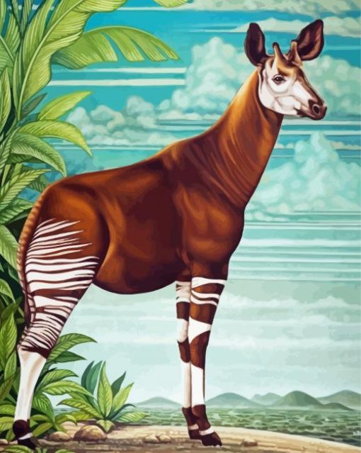 Okapi Animal paint by number