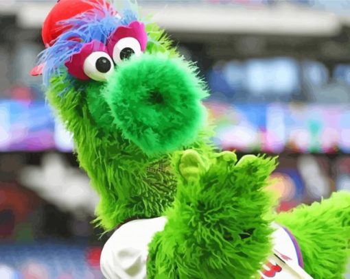 Phillie Phanatic paint by number