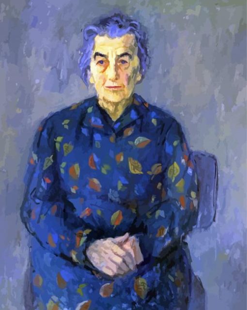 Portrait Golda Meir paint by number