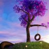 Purple Tree Swing paint by number