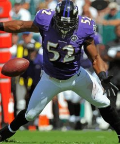 Ray Lewis Ravens Player paint by number