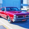 Red 1966 GTO Pontiac paint by number