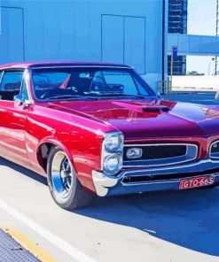 Red 1966 GTO Pontiac paint by number