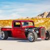 Red Hot Rod Truck paint by number