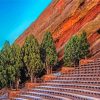 Red Rocks Amphitheatre Trees paint by number