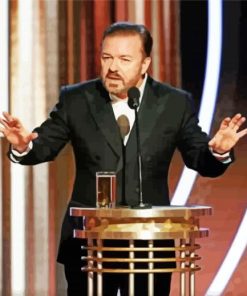 Ricky Gervais Golden Globe Awards paint by number